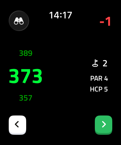 Hole Distances on Apple Watch